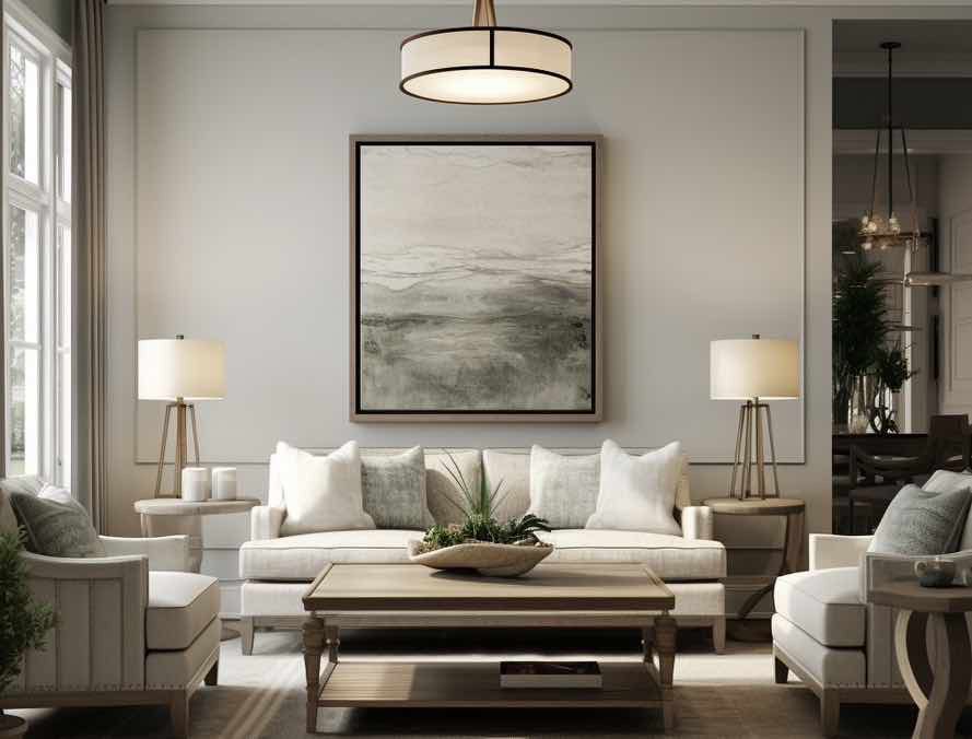 Style déco transitionnel Salon